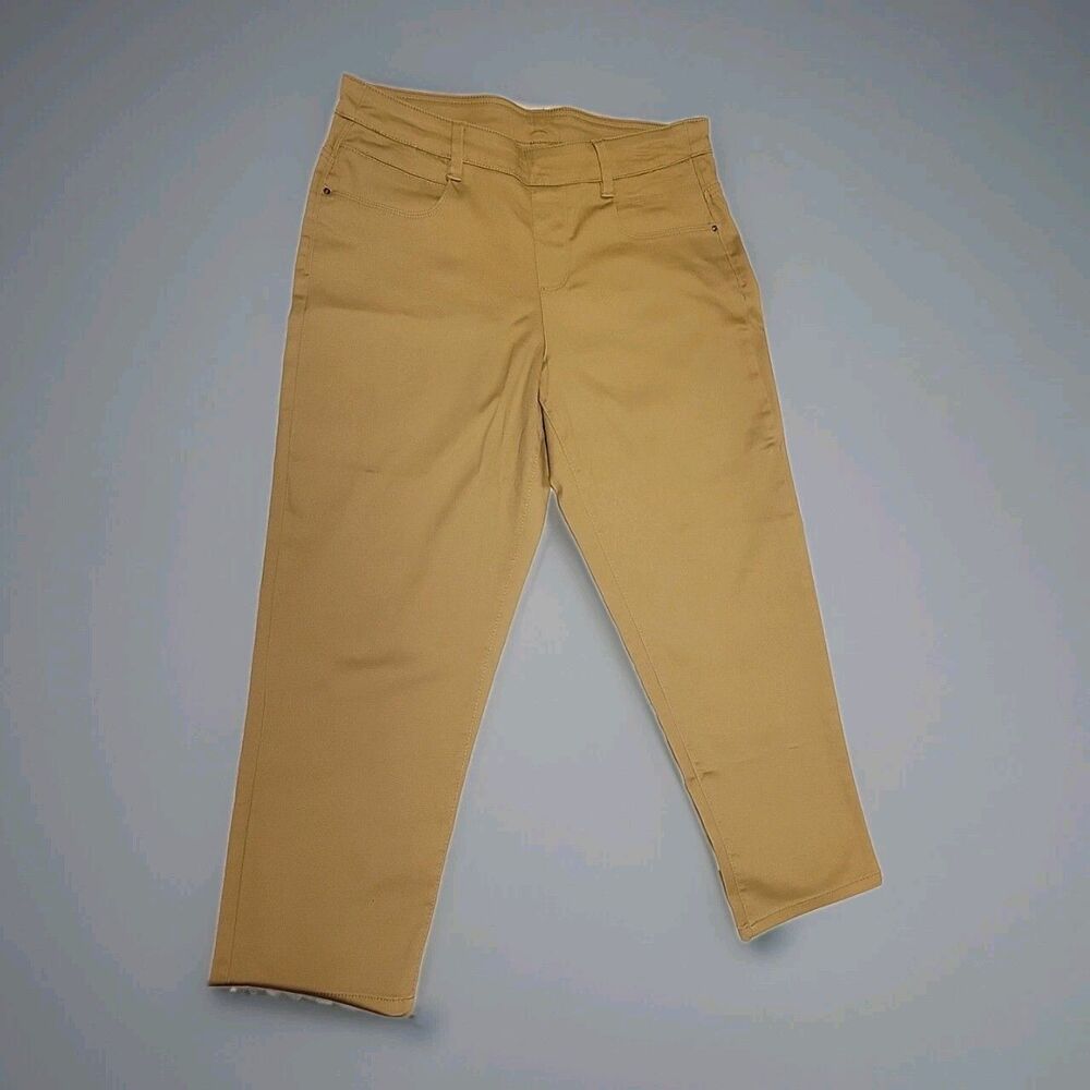 Tme & Tru Khaki pants Womens Size 14P Pull On Belt Loops 5 Pkts China Never Worn
